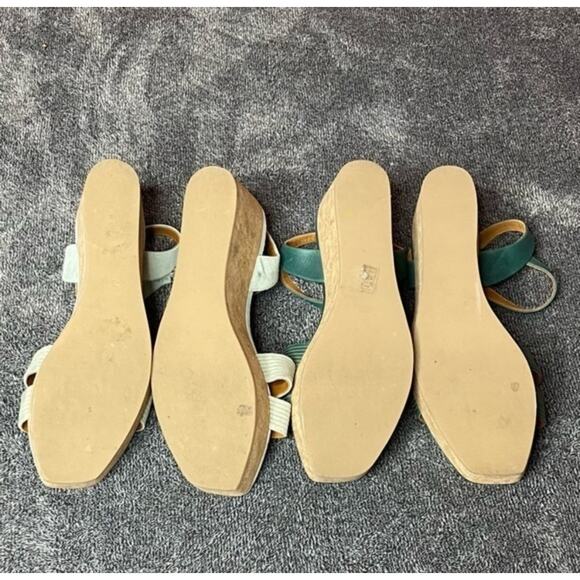 NEW $730 COCLICO Midwood Wedge Sandals ( 39 ) - Teal /‎ Mint Bundle - Picture 5 of 6